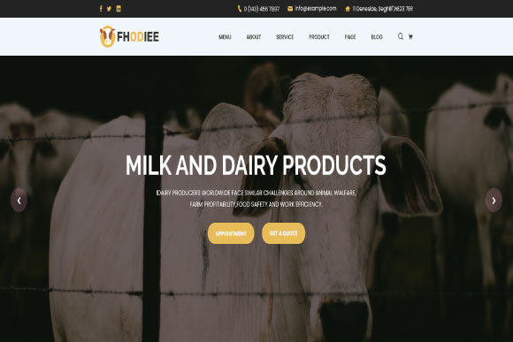 Fhodiee - Dairy Farm Eco Products: A Strategic Web Design Template for Sustainable Businesses