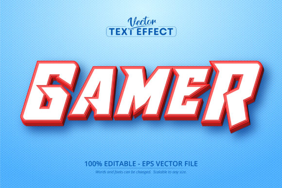 Gamer Text, Cartoon Text Effect: A Bold Editable Design Asset