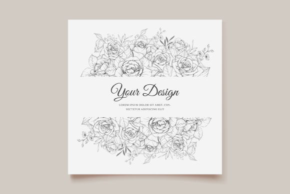 Hand Drawn Invitation Card with Flowers: A Timeless Design for Special Occasions