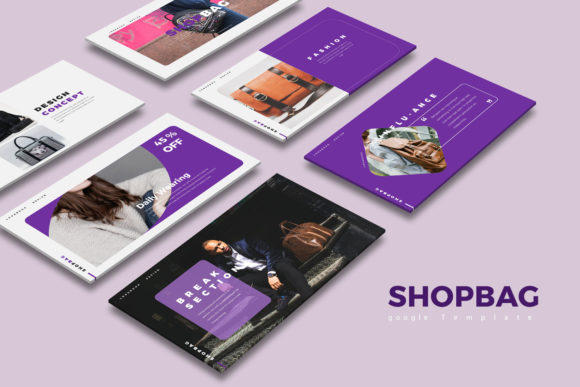 ShopBag Google Slide Templates: A Flexible Tool for Professional and Creative Presentations